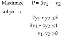 <strong>Formulate the dual problem for the linear programming problem: </strong> A) B) C) D)