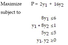 <strong>Formulate the dual problem for the linear programming problem: </strong> A) B) C) D)