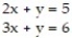Solve the system of equations by graphing: -   