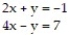 <strong>Solve the system of equations by elimination: - </strong> A) ( 1, -3) B) ( -3, 1) C) infinitely many solutions D) no solution