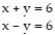 <strong>Solve the system of equations by elimination: - </strong> A) ( -6, 0) B) (0, 6) C) (6, 0) D) (0, -6)