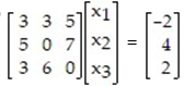 Write the matrix equation as a system of linear equations without matrices: -