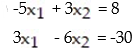 Solve the system as matrix equations using inverses: - 