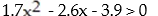 <strong>Solve graphically to two decimal places using a graphing calculator:  - </strong> A) -0.93 < x < 2.46 B) x < -2.46 or x > 0.93 C) x < -0.93 or x > 2.46 D) -2.46 < x < 0.93 <div style=padding-top: 35px> 