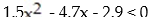 <strong>Solve graphically to two decimal places using a graphing calculator:  - </strong> A) x < -3.66 or x > 0.53 B) x < -0.53 or x > 3.66 C) -3.66 < x < 0.53 D) -0.53 < x < 3.66 <div style=padding-top: 35px> 