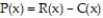 In economics, functions that involve revenue, cost and profit are used. Suppose R(x) and C(x) denote the total revenue and the total cost, respectively, of producing a new high-tech widget. The difference represents the total profit for producing x widgets. Given R(x) = 60x - 0.4 and find the equation for P(x).