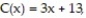 In economics, functions that involve revenue, cost and profit are used. Suppose R(x) and C(x) denote the total revenue and the total cost, respectively, of producing a new high-tech widget. The difference represents the total profit for producing x widgets. Given R(x) = 60x - 0.4 and find the equation for P(x).