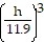 Assume that a person's critical weight W, defined as the weight above which the risk of death rises dramatically, is given by W(h) = , where W is in pounds and h is the person's height in inches.Find the tcritical weight for a person who is 6 ft 11 in. tall. Round to the nearest tenth.
