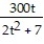 The population P, in thousands, of Fayetteville is given by P(t) =   , where t is the time, in months. Find the population at 9 months.
