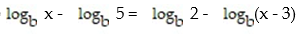 Use the properties of logarithms to solve: - 