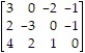 Find the saddle values, if it exists, for the matrix game (include row and column location).