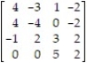 Delete recessive rows and columns from the following matrix game: