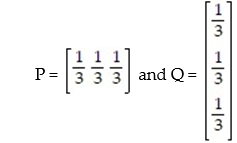 <strong>Find the expected value of the game matrix A =   if player 1 and player 2 decide on strategies  </strong> A) 1 B)   C)   D)   <div style=padding-top: 35px> 