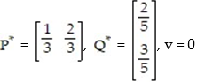 <strong>Solve the matrix game using a geometric linear programming approach. M =  </strong> A)   B)   C)   D)   <div style=padding-top: 35px> 