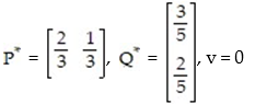 <strong>Solve the matrix game using a geometric linear programming approach. M =  </strong> A)   B)   C)   D)   <div style=padding-top: 35px> 