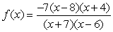 <strong>Which of the following statements are true for ? Mark all that apply.</strong> A) The x- intercepts are -6 and 1. B) The x- intercepts are -10 and 5. C) There are no x-intercepts. D) The y- intercept is E) The y- intercepts are -10 and 5. F) There are no y-intercepts.