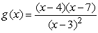 <strong>Which of the following formulas has a graph with vertical asymptotes at x = 1 and x = 4, a horizontal asymptote at y = 1, and touches the x-axis at x = 2?</strong> A) B) C) D)