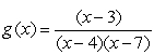 <strong>Which of the following formulas has a graph with vertical asymptotes at x = 1 and x = 4, a horizontal asymptote at y = 1, and touches the x-axis at x = 2?</strong> A) B) C) D)