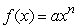 The formula for the function graphed below has leading term (i.e. + terms of lower degree). If n is as small as possible, then n = _____ and a = _____.