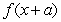 Let . The following figure shows the graph of , with a = _____.