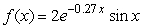 Use a calculator to graph the function on the interval . has a minimum value of _____ at x = _____. Round both answers to 2 decimal places.