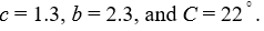 In the following figure, suppose . Find A, and round your answer to two decimal places. If there are two possible answers, list both.