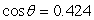 Find , an angle in a right triangle, if . Give your answer to 3 decimal places.