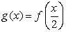 <strong>The graphs of f and are shown at the right. . Which of the following gives a formula for in terms of ?</strong> A) B) C) D)