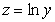 The following table gives z as a linear function of x. If , find a formula for y in terms of x.