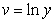 The following table gives v as a linear function of w. If and , find a formula for y in terms of x.