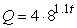 If the equation is converted to the form , then a = _____ and k = _____. Give k to 4 decimal places.