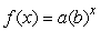 The following table gives values from an exponential or a linear function. Determine which, and find values for a and b so that if the function is linear, or if the function is exponential. a = ______, b = ______.