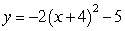 <strong>Which of the following parabolas have a vertex of ?</strong> A) B) C) D) E)
