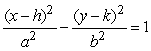 If the equation is written in standard form or , then h = _____, k = _____, a = _____, and b = _____.