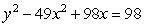 Find the center, vertices, and asymptotes for the following hyperbola: