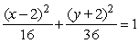 <strong>Which of the following is the implicit equation for the ellipse graphed below? </strong> A) B) C) D)