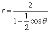 The polar equation is an ellipse. What is the center of this ellipse?