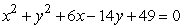 If the circle is converted to the parametric equations , then h = _____, k = _____, and r = _____.