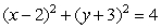   is a circle of radius 3 centered at (-3,5)
