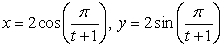 Describe the graph of the parametric equations   for t > 0.