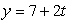 The line between (0,4) and (-3,10) can be parameterized by    ,     ,   