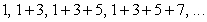 Consider the sequence involving sums of odd integers. What is the 40<sup>th</sup> term of this sequence (i.e. the sum of the first 40 odd numbers)?