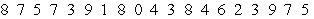 Use a 0.05 level of significance to test the claim that the sequence of computer -generated numbers is random. Test for randomness above and below the mean.