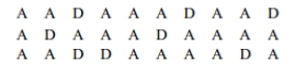 Use the runs test to determine whether the given sequence is random. Use a significance level of 0.05. A sample of 30 clock radios is selected in sequence from an assembly line. Each radio is examined and judged to be acceptable (A)or defective (D). The results are shown below. Test for randomness.