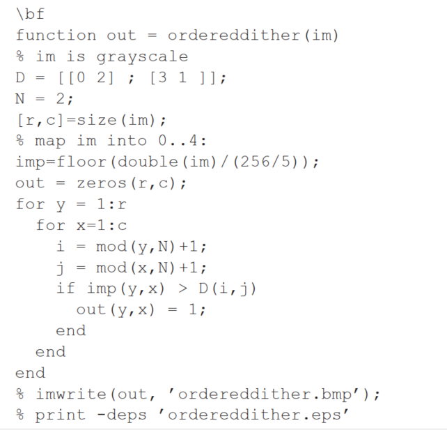 matlab version:    Output is as in Fig. 3.2.