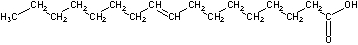 <strong>The fatty acid, palmitoleic acid, is Notice the double bond. Palmitoleic acid is a ___ fatty acid.</strong> A) saturated B) monounsaturated C) polyunsaturated D) waxy