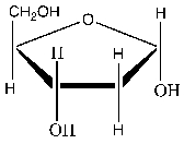  <strong>What is the name of this compound?  </strong> A)  \alpha -D-ribofuranose B) \alpha -D-2-deoxyribofuranose C)  \alpha -D-3-deoxyribofuranose D)  -D-ribose <div style=padding-top: 35px>  