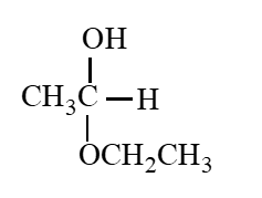 <strong>Which compound is a hemiacetal?</strong> A) B) C) D)