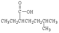 <strong>Provide the IUPAC name for the compound below. </strong> A) 2-methyl-5-heptanoic acid B) 2-ethyl-5-methylhexanoic acid C) 6-methyl-3-heptanoic acid D) 6-methylheptanoic acid