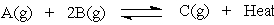 A is red, B is colorless, and C is yellow. Initially the system is in equilibrium and has an orange color. What color will the system become if B is added?